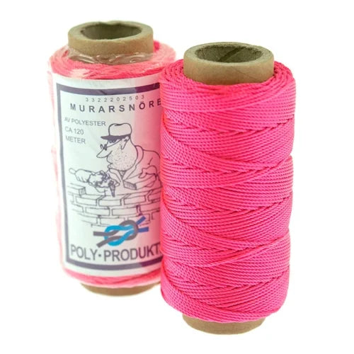 MURARSNÖRE POLY TVINNAD POLYESTER ROSA 1,5MMX120M