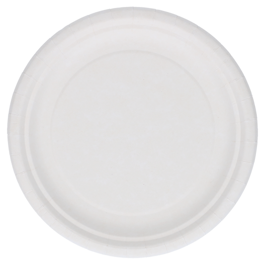 PAPER PLATE WHITE 18CM