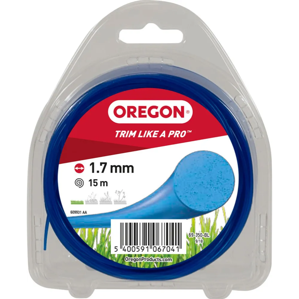 Oregon trimmertråd 1,7 mm x 15 m blå