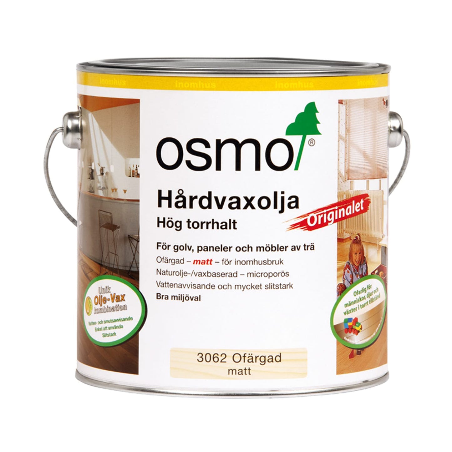 Hårdvaxolja Osmo 3062 Matt Originalet 5 liter